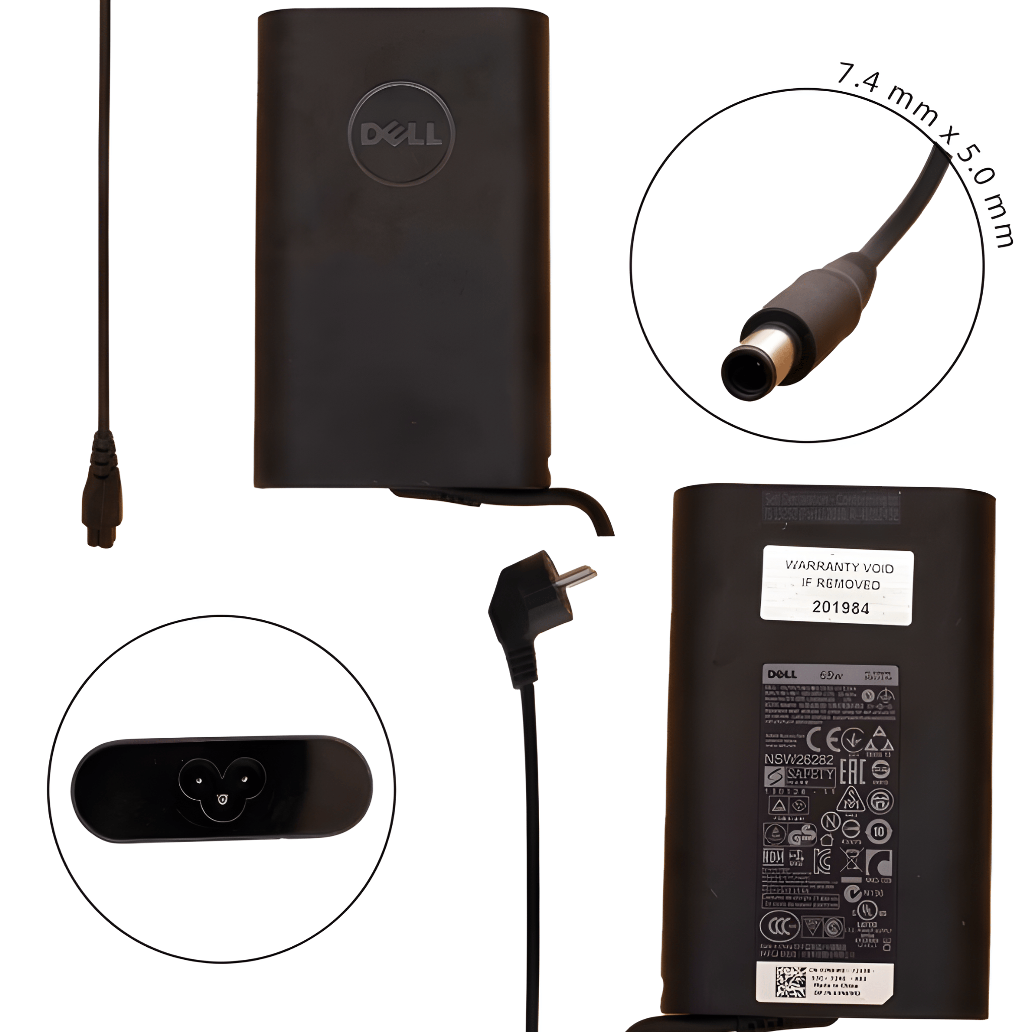 Chargeur Dell gros embout 7.4mm 65W